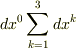 dx^0\sum^3_{k=1}dx^k