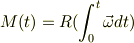 M(t)=R(\int_{0}^{t}\vec \omega dt) 