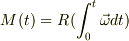 M(t)=R(\int_{0}^{t}\vec \omega dt)