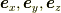 {\bm{e}_{x}, \bm{e}_{y}, \bm{e}_{z}}