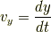 v_y=\frac{dy}{dt}