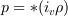 <tex> p = \ast (i_v \rho) </tex>