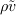<tex>\rho \tilde{v}</tex>