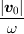 <tex>\frac{|\bm{v}_0|}{\omega}</tex>